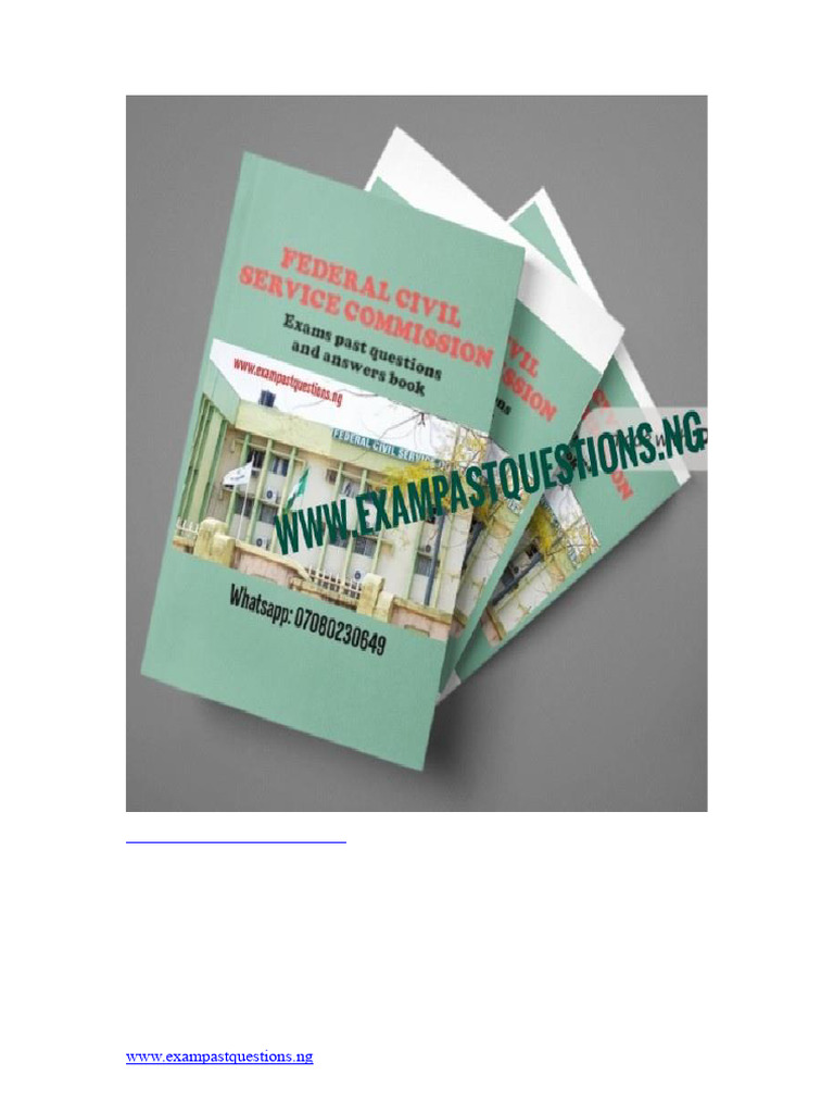 FCSC Exam Past Questions & Answers PDF | PDF