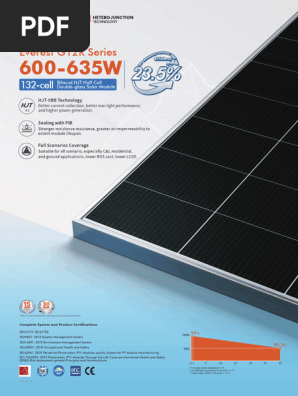 Huasun 600-635 | PDF | Solar Panel | Photovoltaics