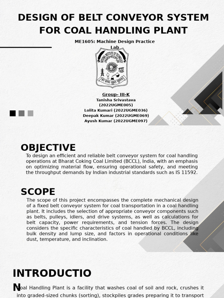 Belt Conveyor Design for Coal Handling | PDF | Belt (Mechanical)