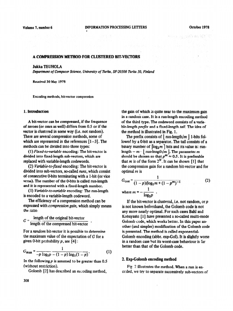 Exponential-Golomb Encoding Method | PDF | Bit | Data Compression