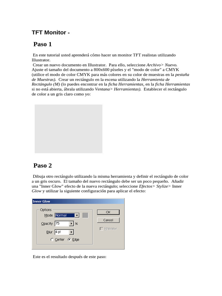 Crear un Monitor TFT en Illustrator | PDF | Color | Ilustrador Adobe