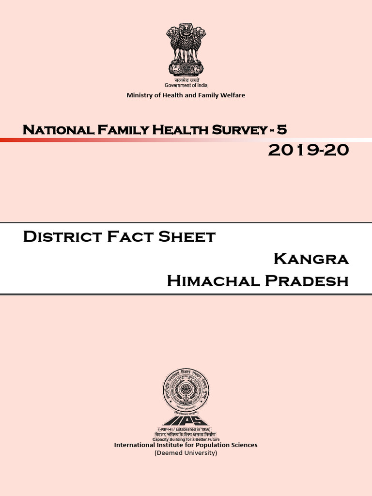 NFHS-5 Kangra District Health Data | PDF | Blood Pressure | Hypertension