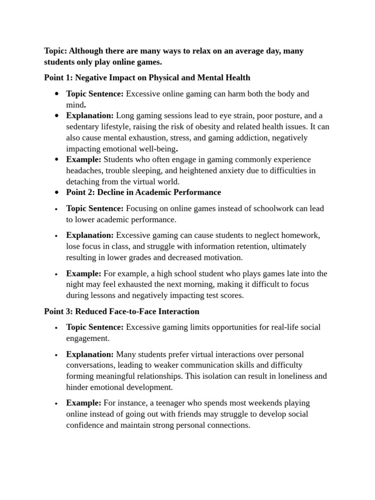 Impact of Excessive Gaming on Students | PDF | Behavioural Sciences ...