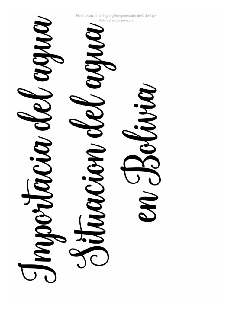 Generador de Lettering y Caligrafía | PDF