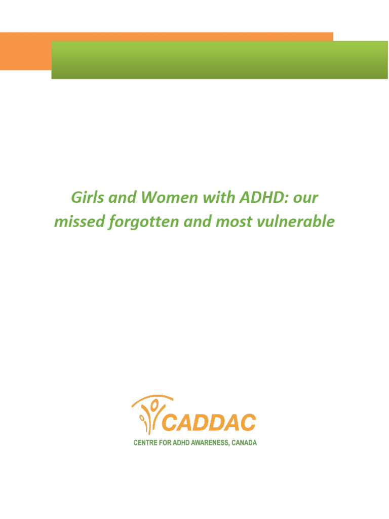 Girls and Women With ADHD FINAL 1 | PDF | Attention Deficit ...
