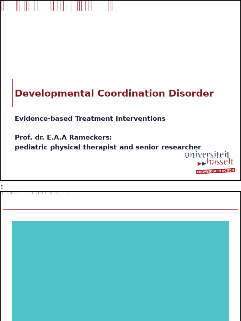 DCD Treatment: Evidence-Based Interventions | PDF | Learning ...