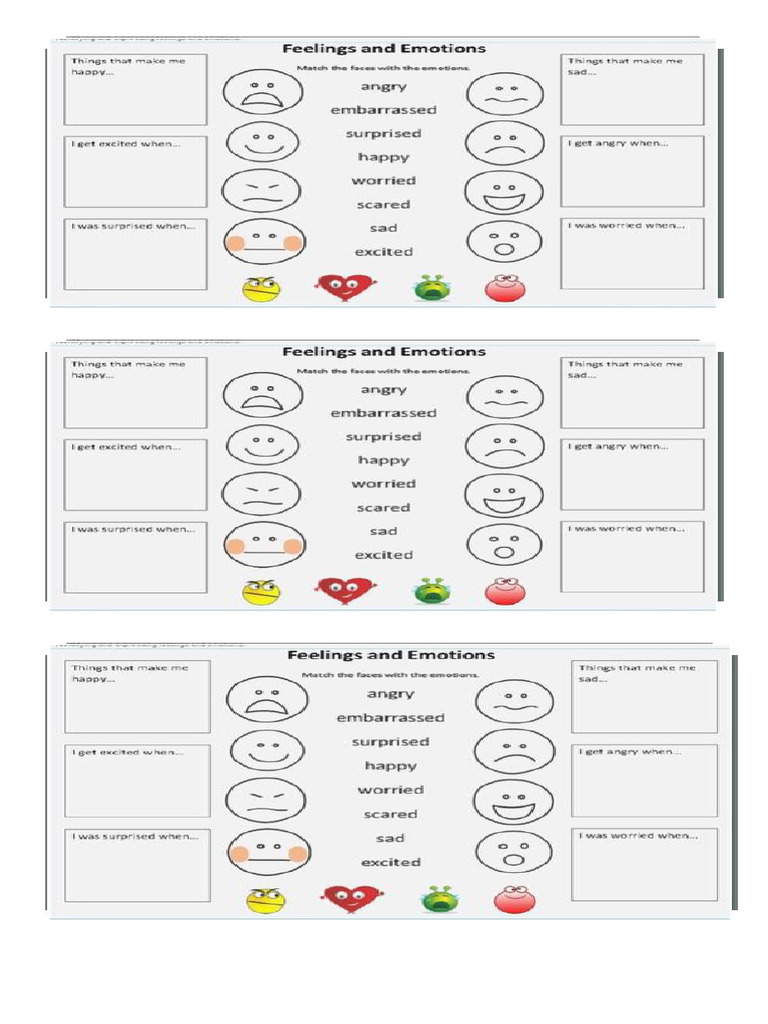 Feelings An Emotion Activity | PDF