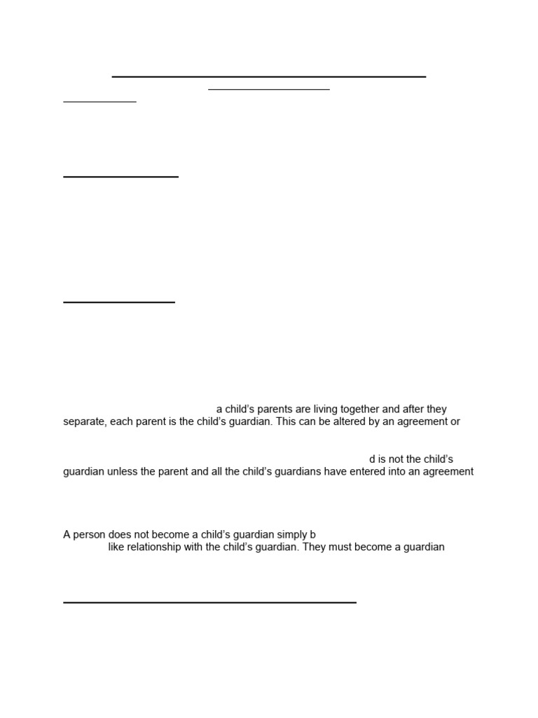 Parental Rights Under Family Law Act | PDF | Child Custody | Legal Guardian