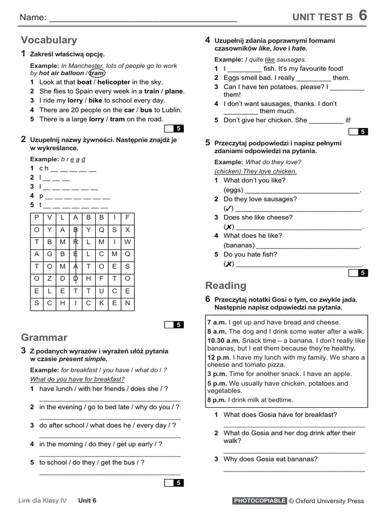 Link L4 U6 Unit Testb | PDF