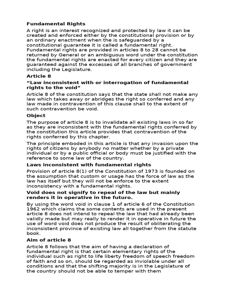 Article 8: Protecting Fundamental Rights | PDF | Constitution | Justice