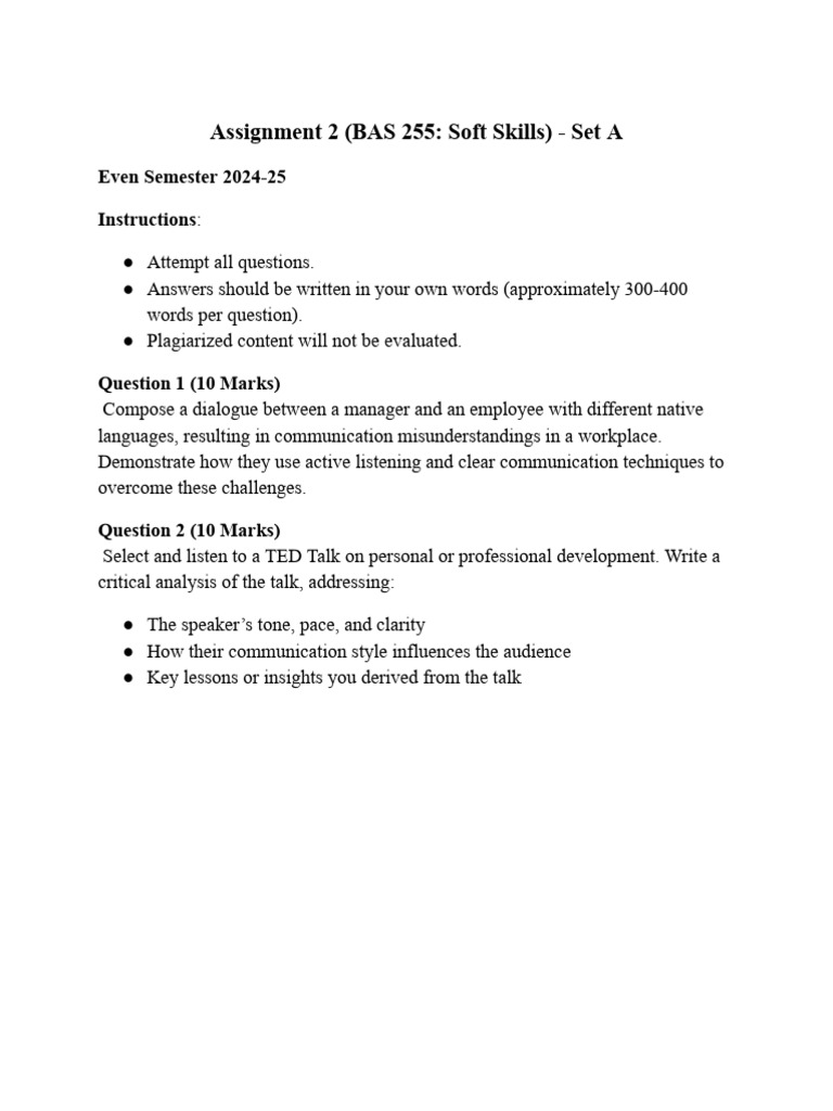 BAS 255 Assignment 2 Overview | PDF