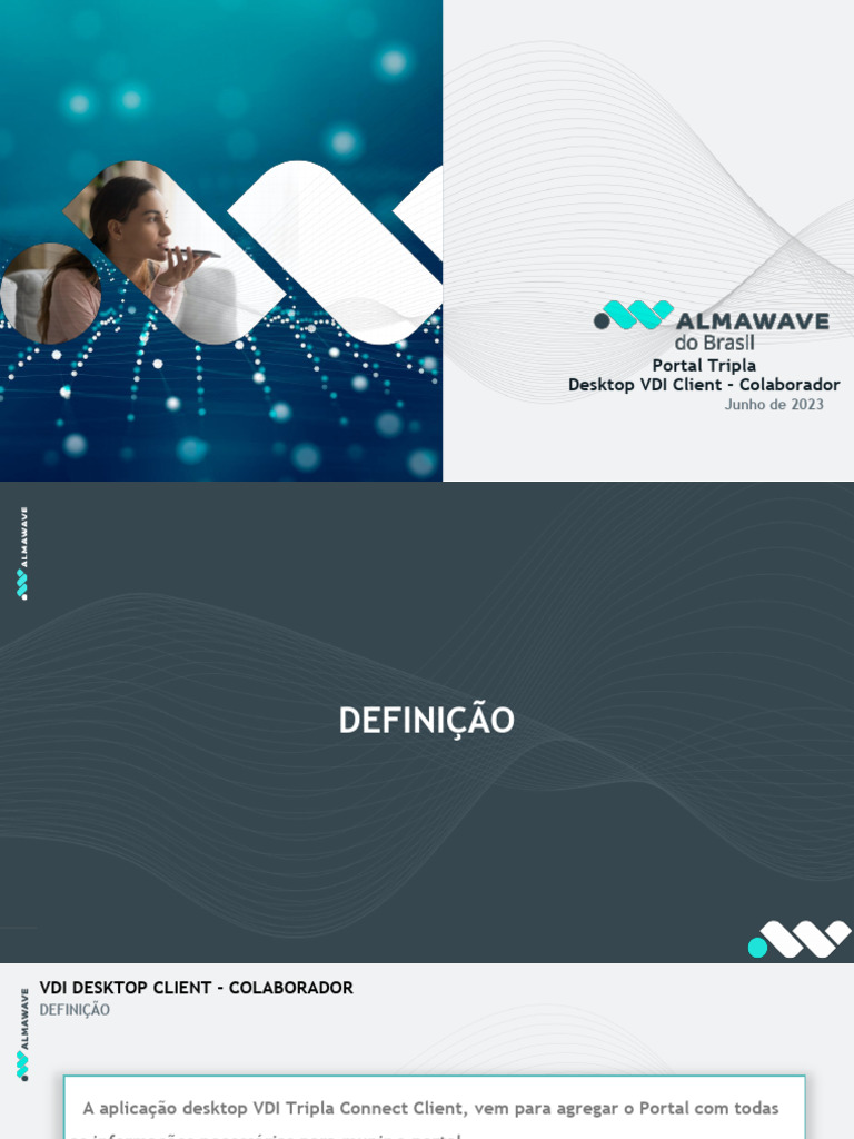 Guia do Cliente VDI Tripla Connect | PDF | Ambiente de desktop ...