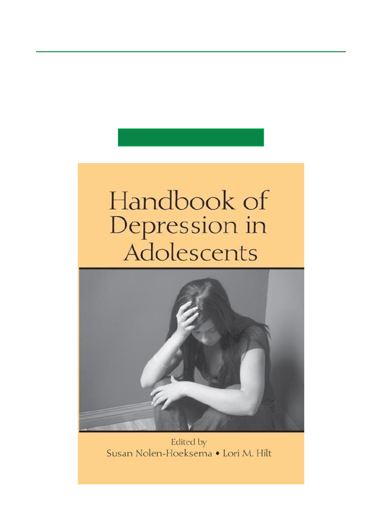 Handbook of Depression in Adolescents 1st Edition PDF | PDF | Major ...