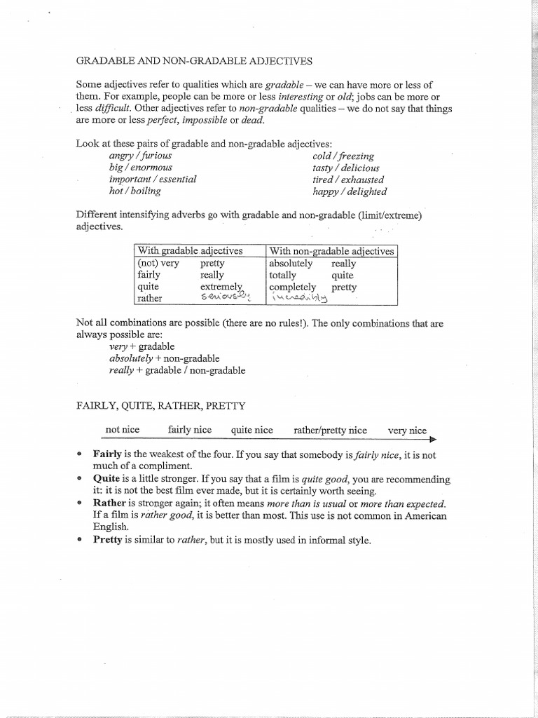 Gradable Adject Grammar | PDF