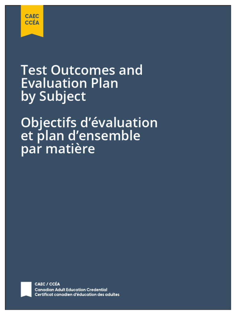 CAEC Test Outcomes by Subject | PDF | Scientific Method | Information