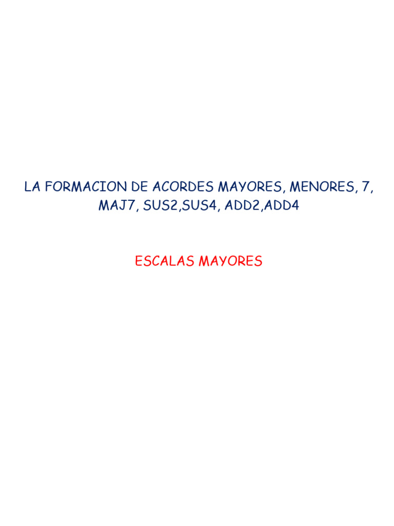 Formación de Acordes y Escalas Musicales | PDF | Escala (música ...