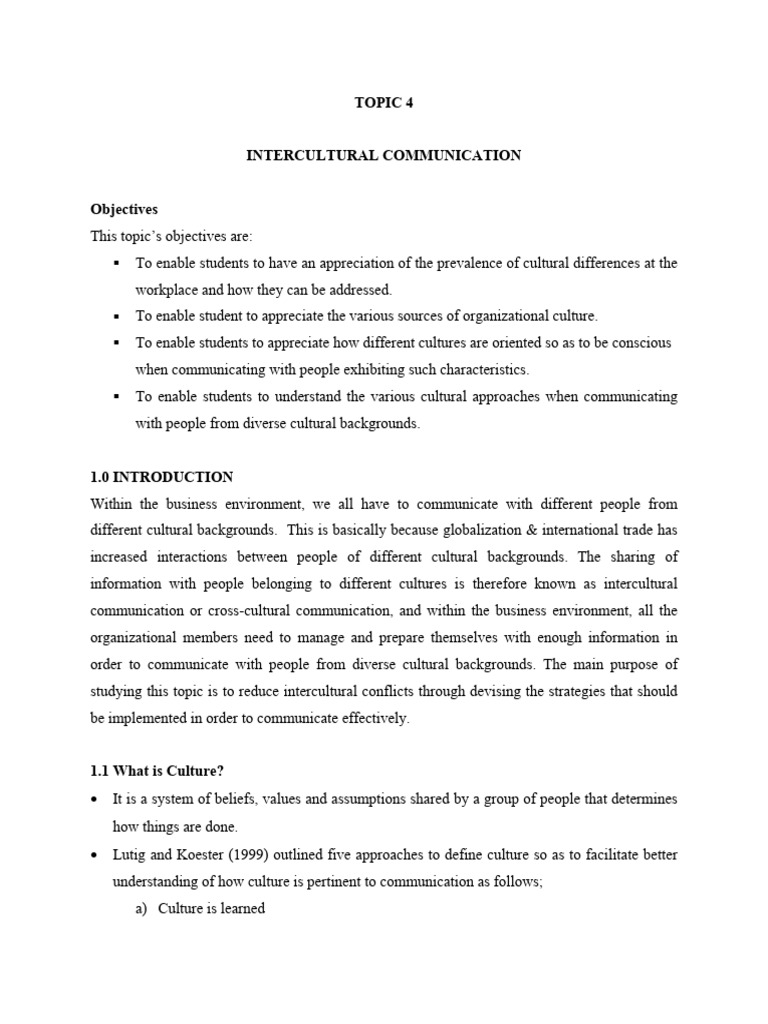 Intercultural Communication Strategies | PDF | Nonverbal Communication ...