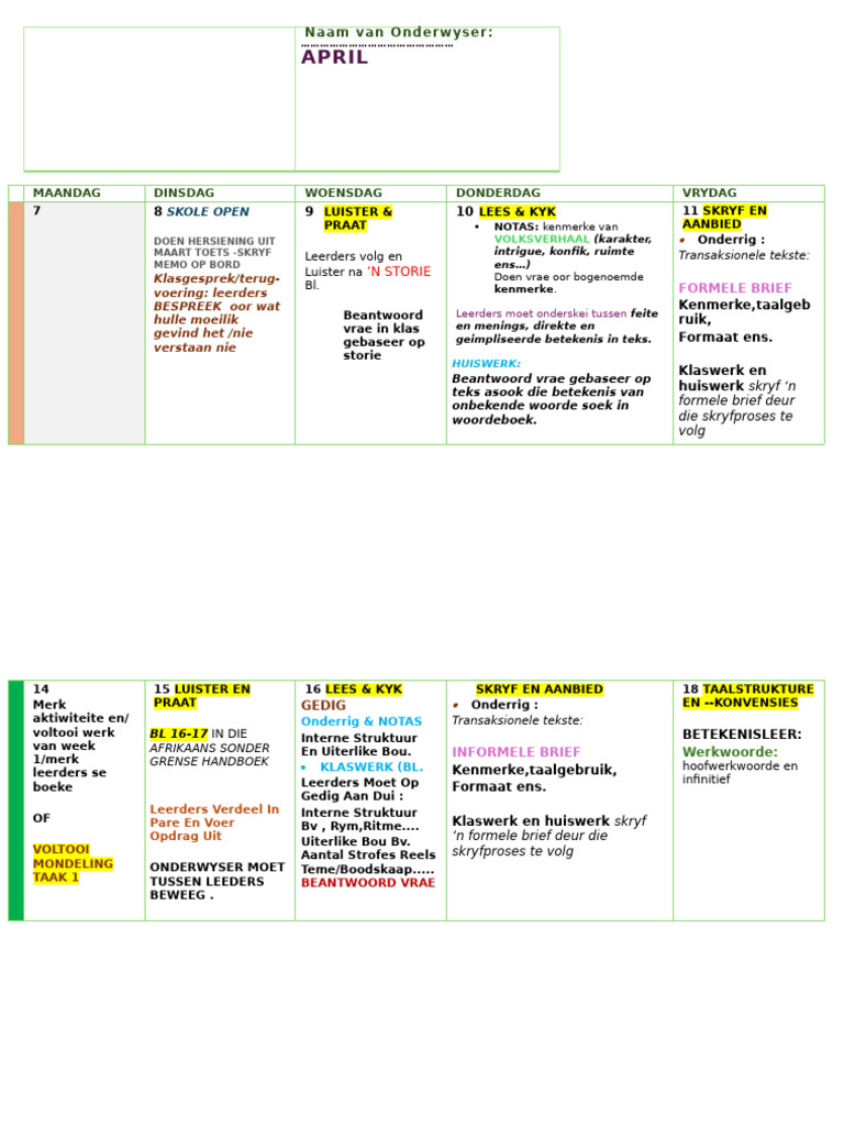 GR9 K2 Beplanning | PDF