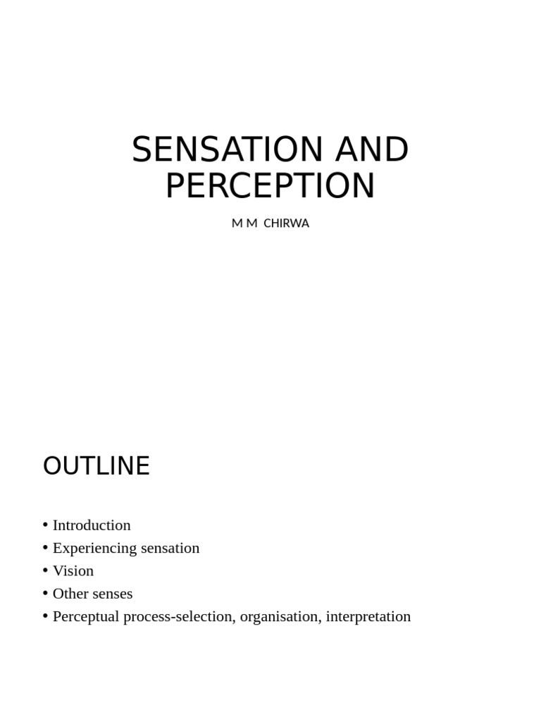 Understanding Sensation and Perception | PDF | Senses | Stimulus ...