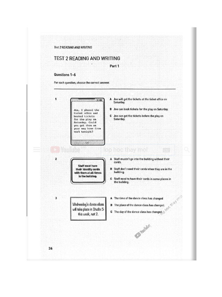 Collins KET Test 2 R&W | PDF