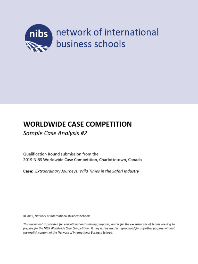 NIBS 2019 Qualifying Round Sample Case Report 2 | PDF | Software ...