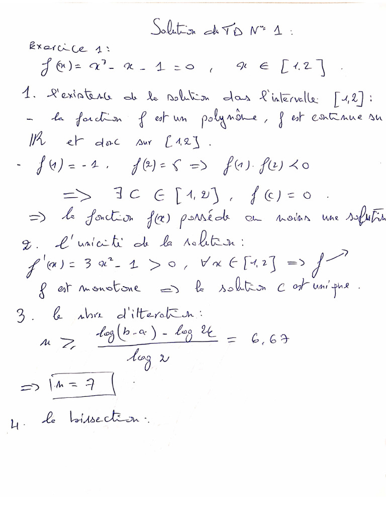 MN TD1 Solution 1 | PDF