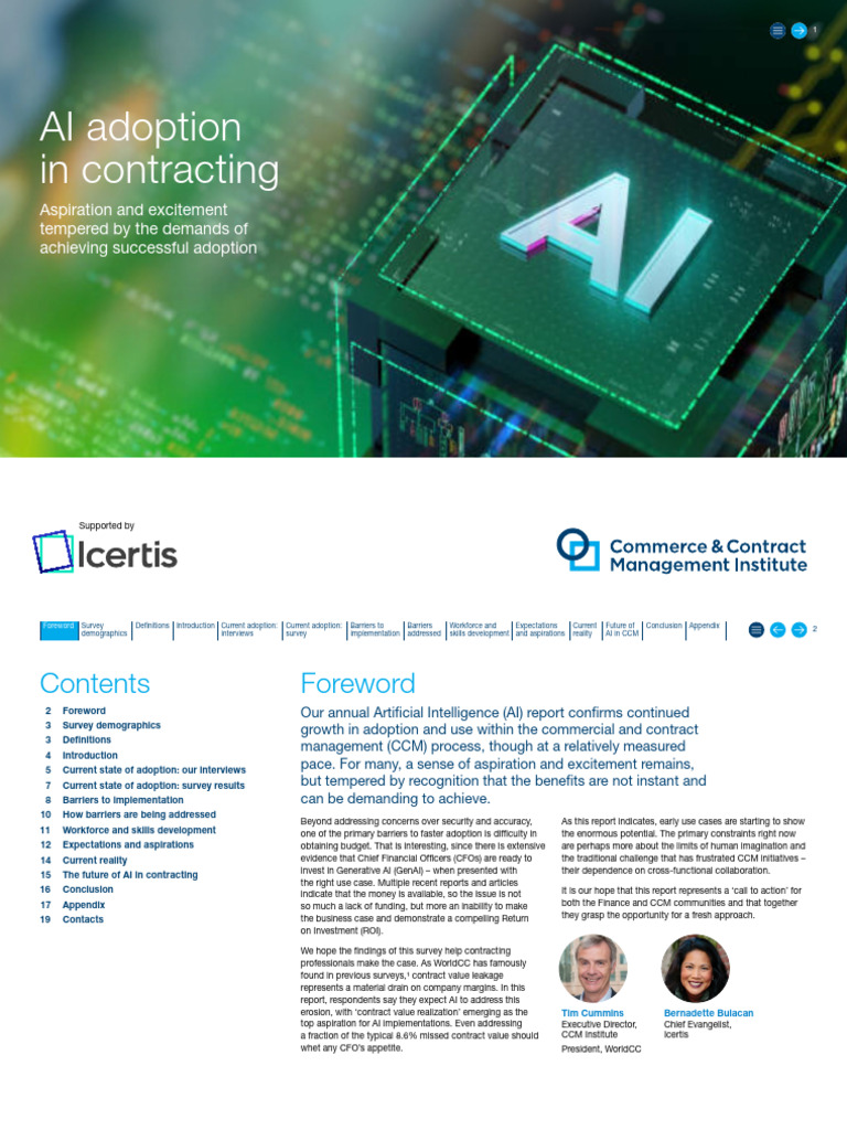 Contract Analytics AI Adoption Trends | PDF | Artificial Intelligence ...