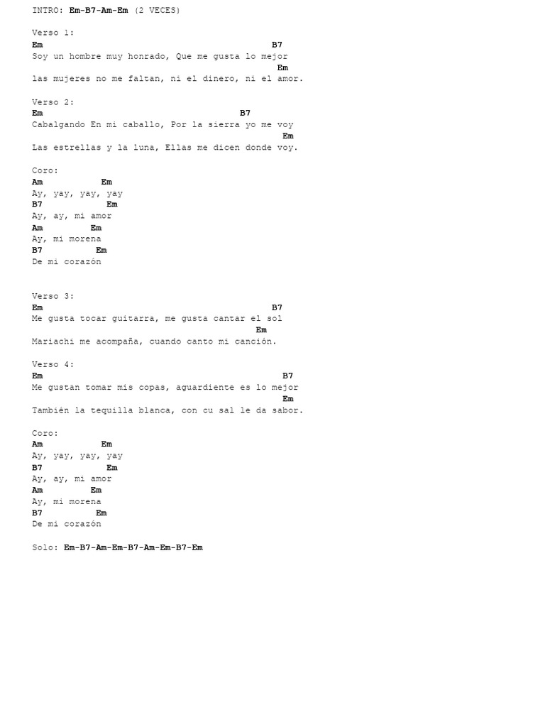 Los Lobos and Antonio Banderas - Canción Del Mariachi | PDF