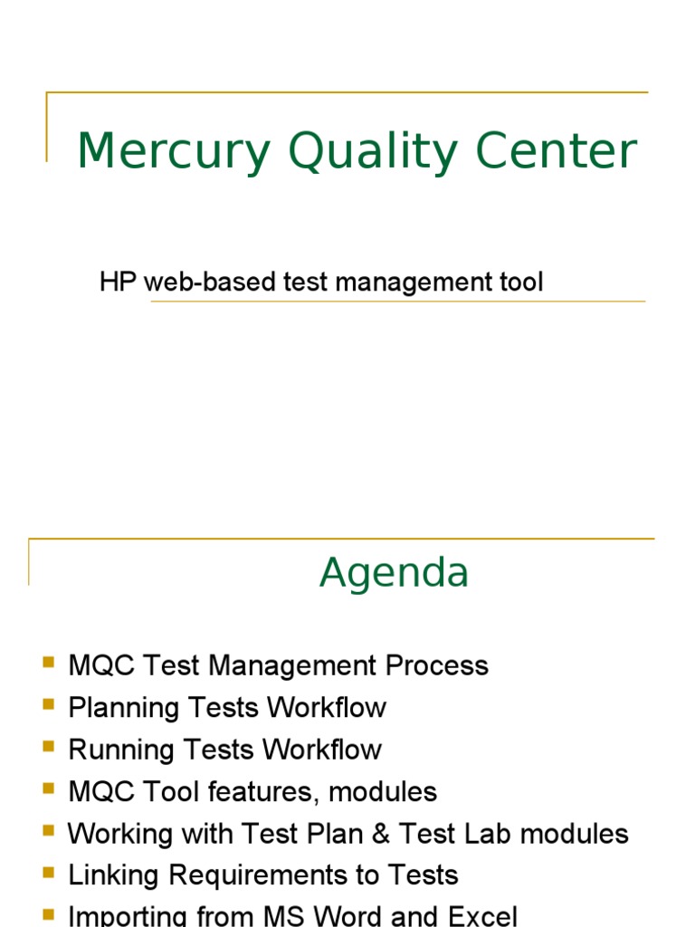 HP Quality Center Test Management Guide | PDF | Microsoft Excel ...