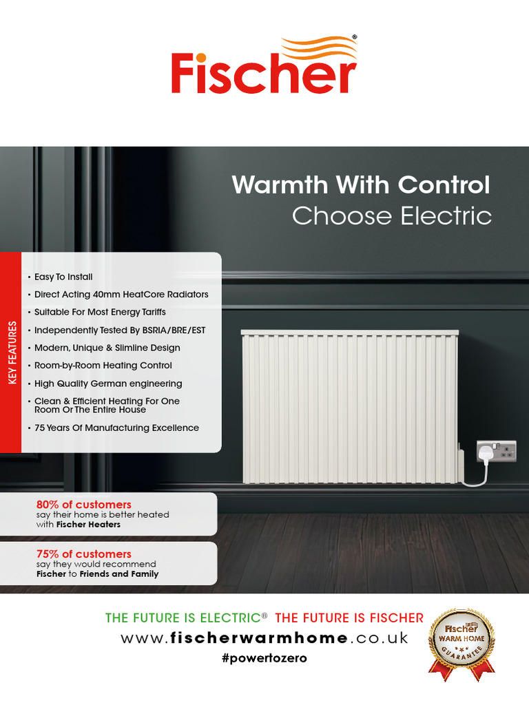 Fischer Electric Radiators Overview | PDF | Water Heating | Thermostat