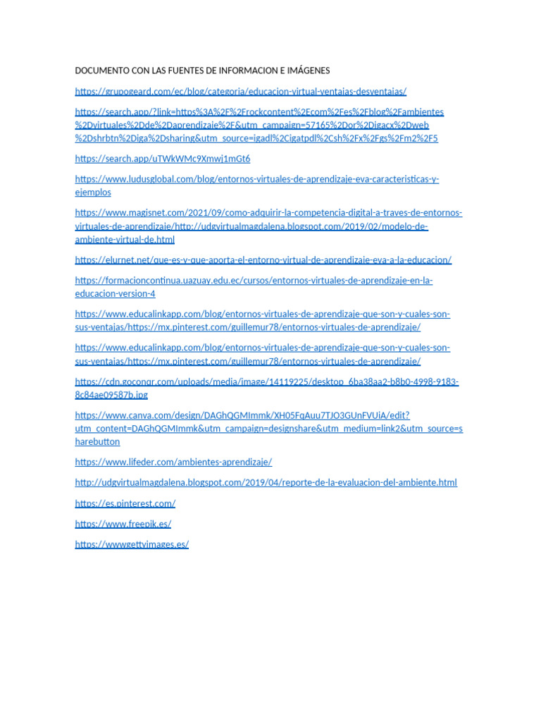 Documento Con Las Fuentes de Informacion e Imágenes | PDF