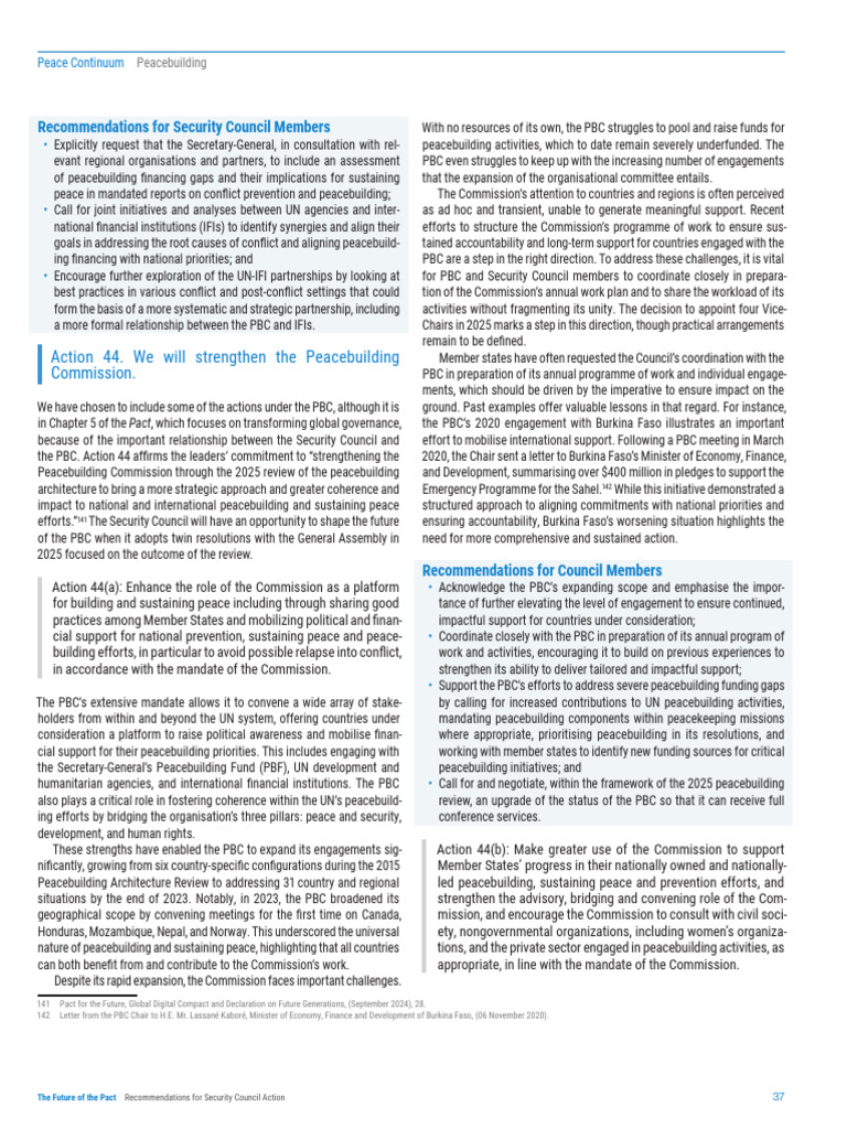 UN Security Council Report - Page37 | PDF | Peacebuilding | Political ...