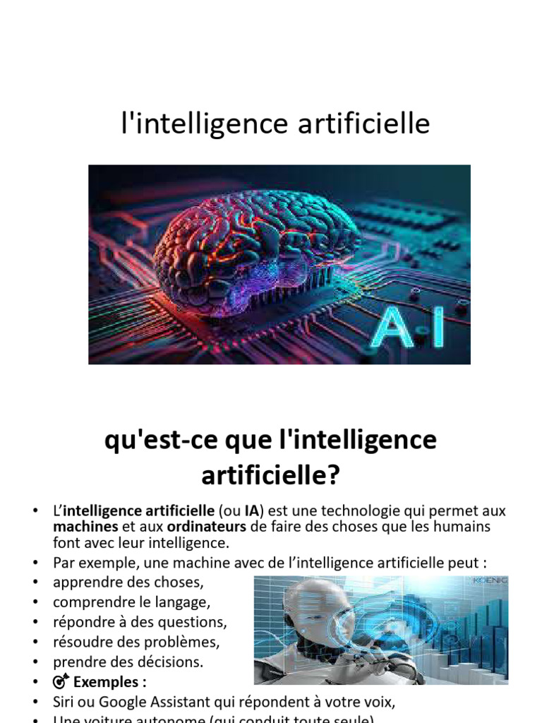 Comprendre l'intelligence artificielle | PDF | Intelligence ...