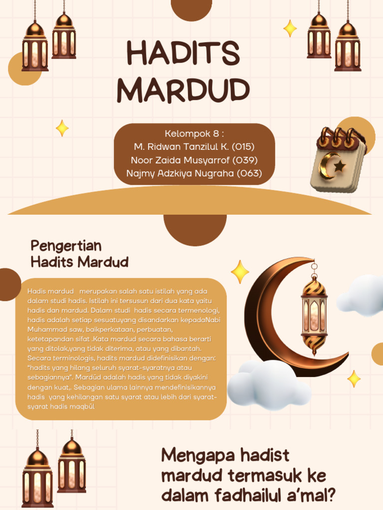 Definisi dan Klasifikasi Hadits Mardud | PDF
