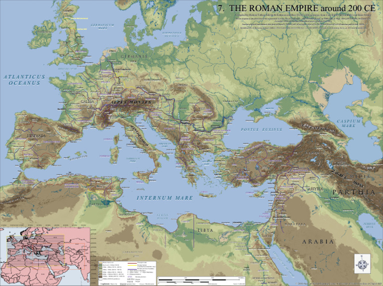 The Roman Empire Around 200 CE | PDF | Iron Age Europe | Ancient Peoples