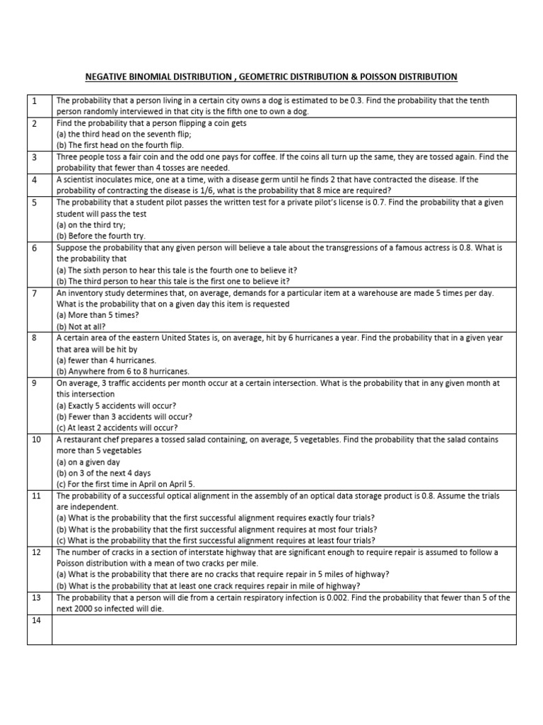 Probability & Statistics Handout MT-331 | PDF | Probability ...