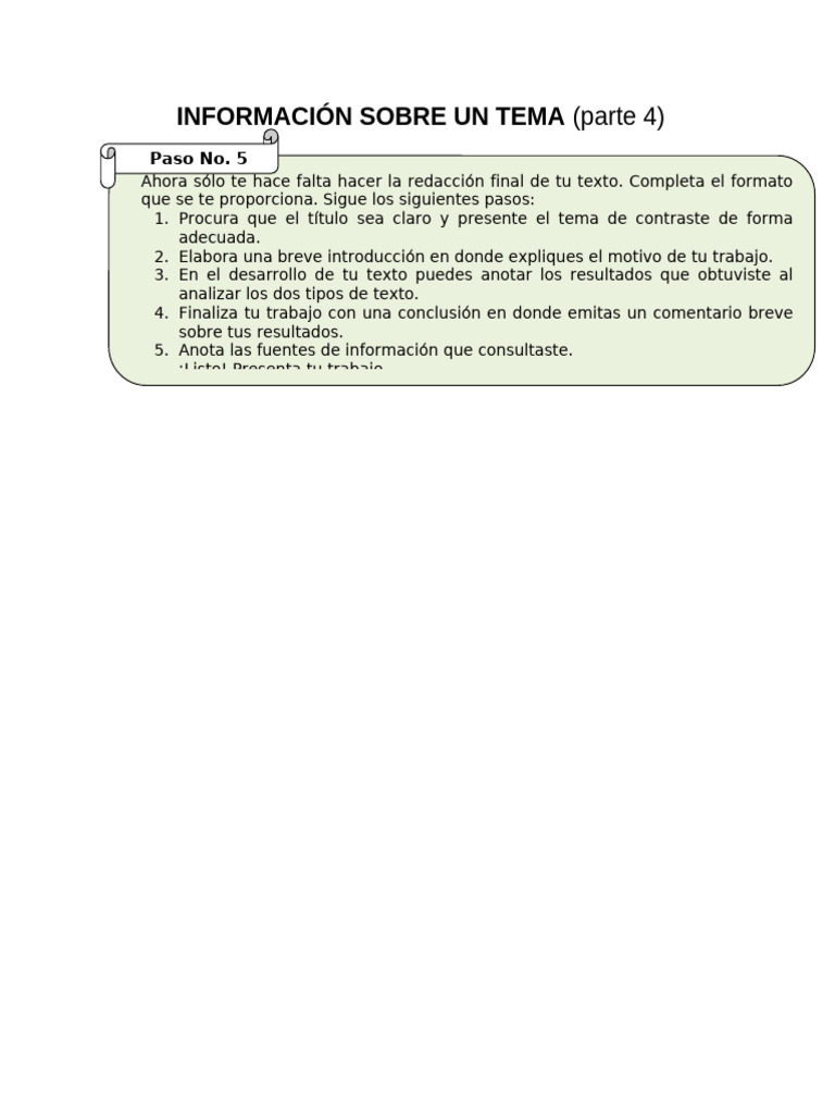 Información Sobre Un Tema | PDF