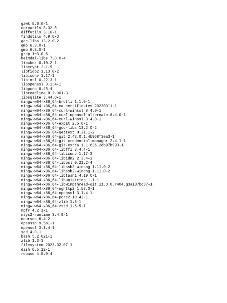 MinGW-w64 Package Overview | PDF