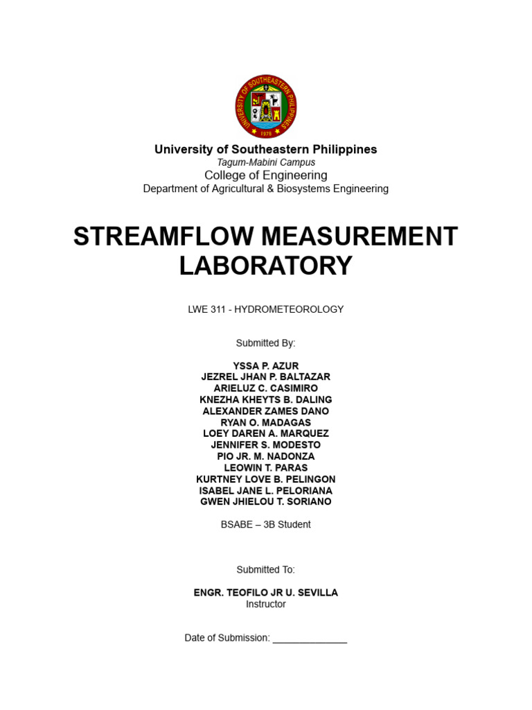 Streamflow Measurement Techniques in Hydrology | PDF | Discharge ...