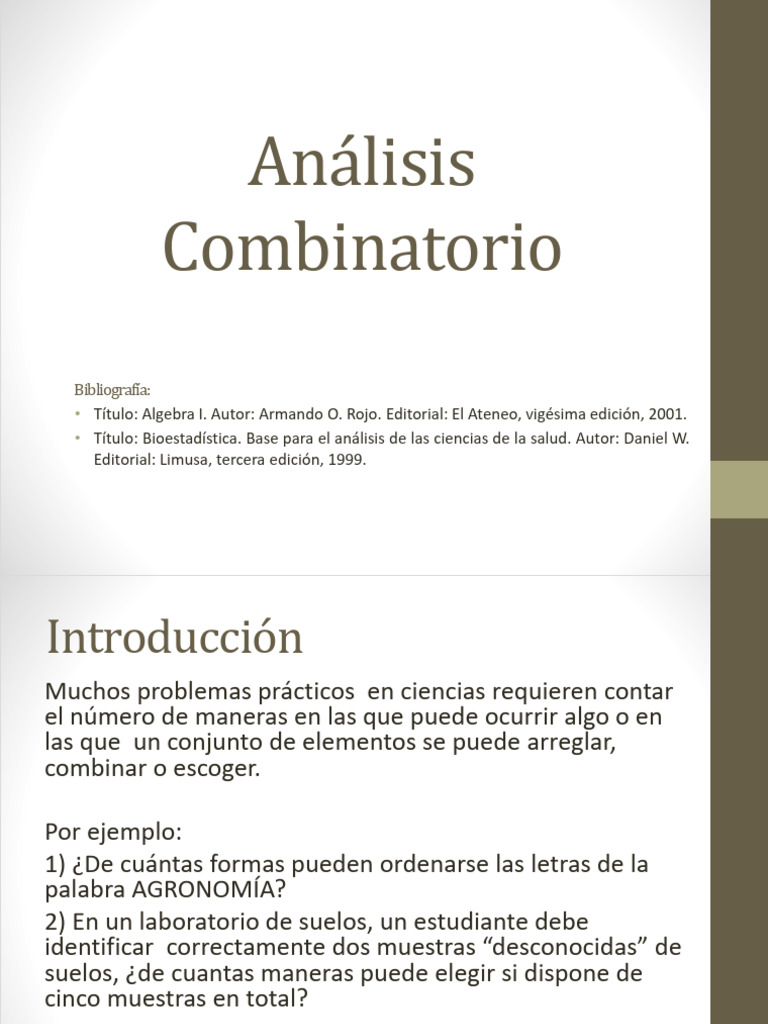 Te1.1 Análisis Combinatorio 2024 | PDF | Combinatoria | Matemáticas