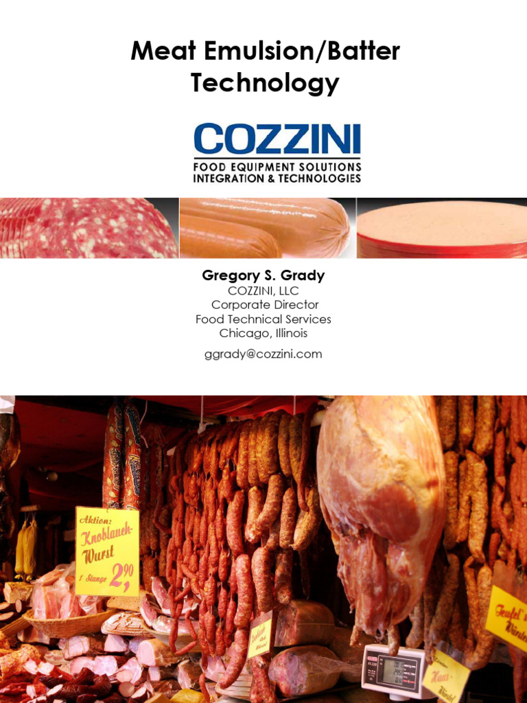 Emulsiones Carnicas | PDF | Emulsion | Meat