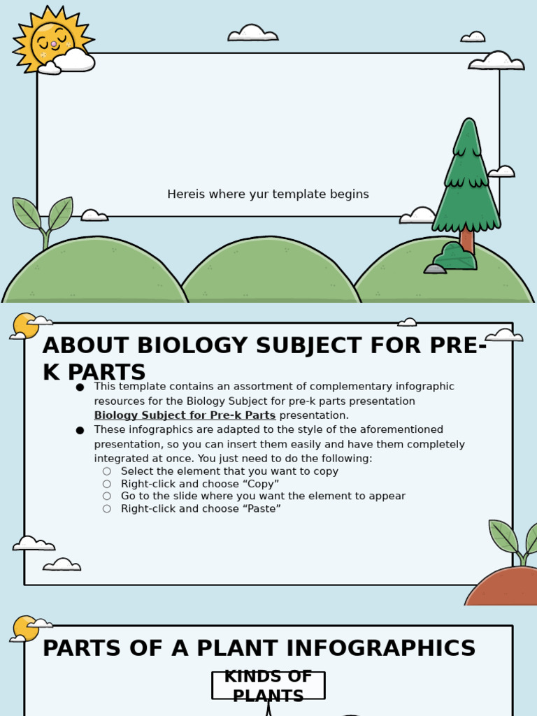 Biology Subject For Pre-K - Parts of A Plant Infographics by Slidesgo ...