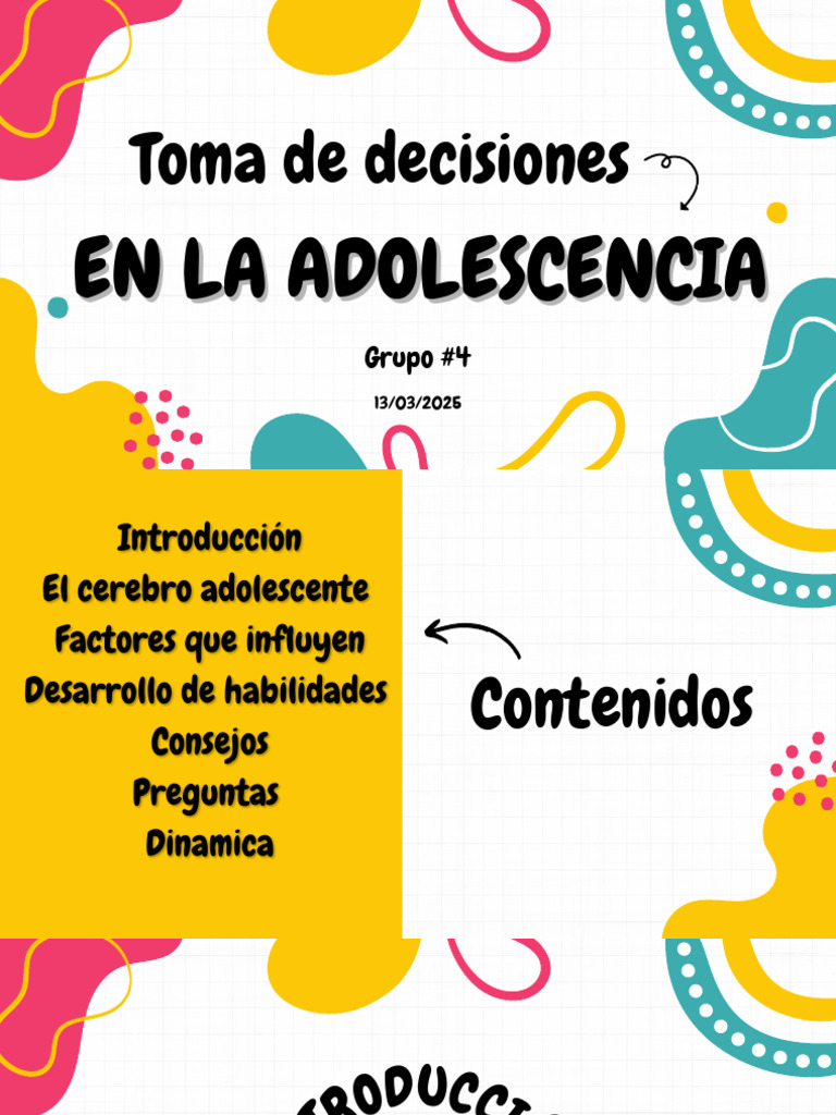 Toma de decisiones en adolescentes | PDF | Toma de decisiones | Las ...
