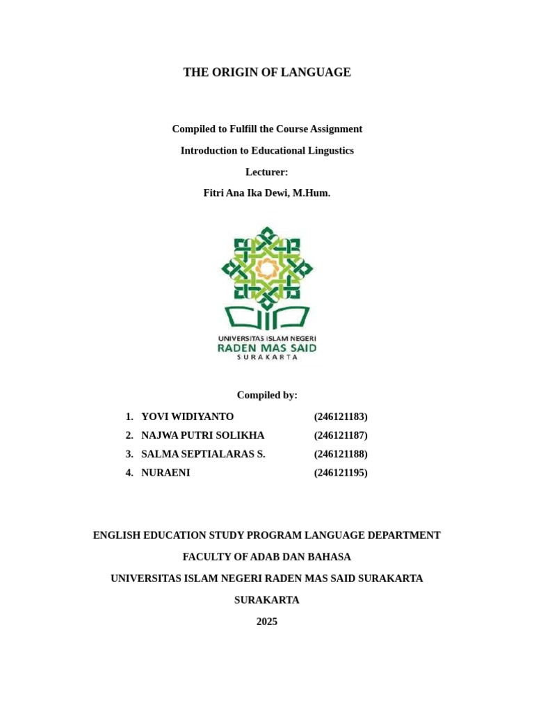 Theories on Language Origin Explained | PDF | Quran | Islam