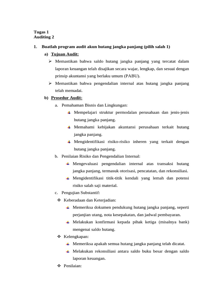 Program Audit Hutang dan Laba Rugi | PDF