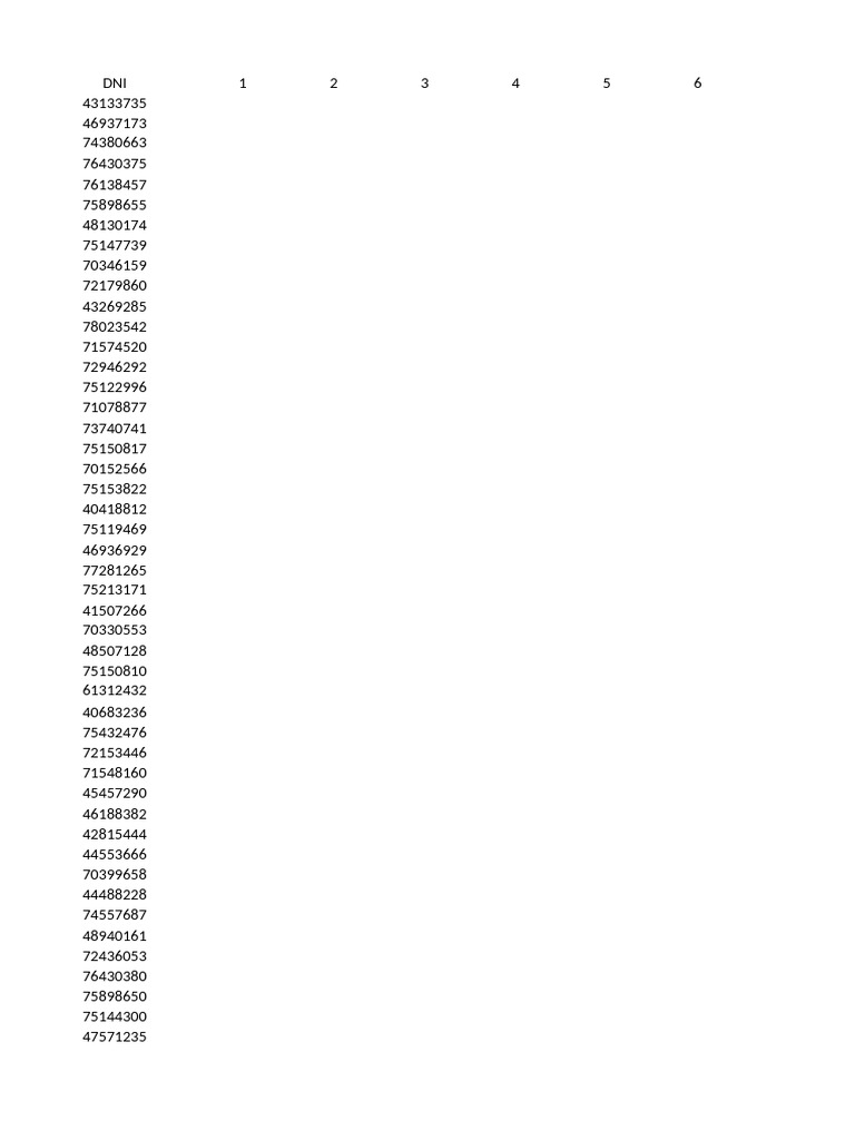 Liste de numéros et codes divers | PDF