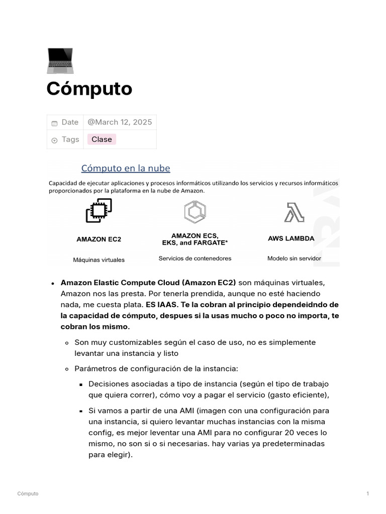 Guía sobre Amazon EC2 y Configuración de Instancias | PDF | Dirección ...