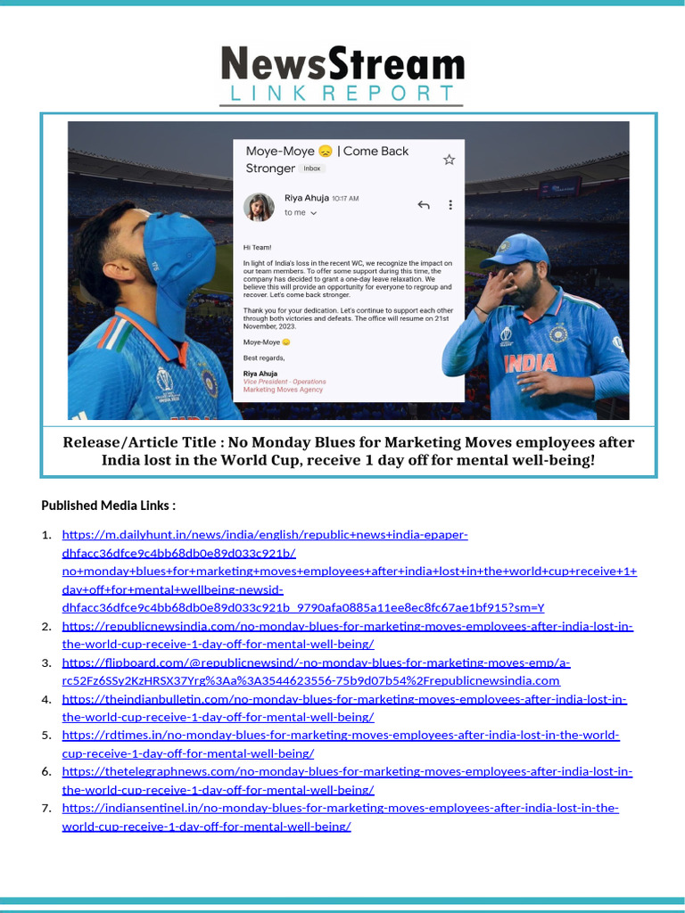 Published Media Link Report | PDF