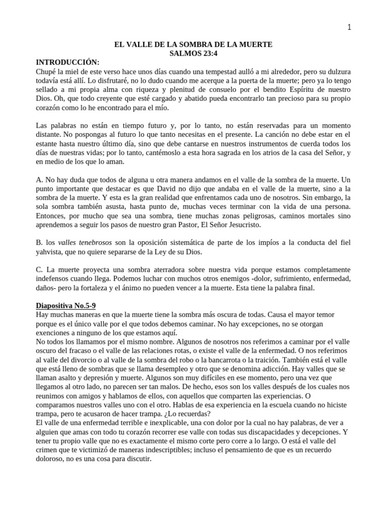 El Valle de La Sombra de La Muerte | PDF | Cristo (título) | Temor