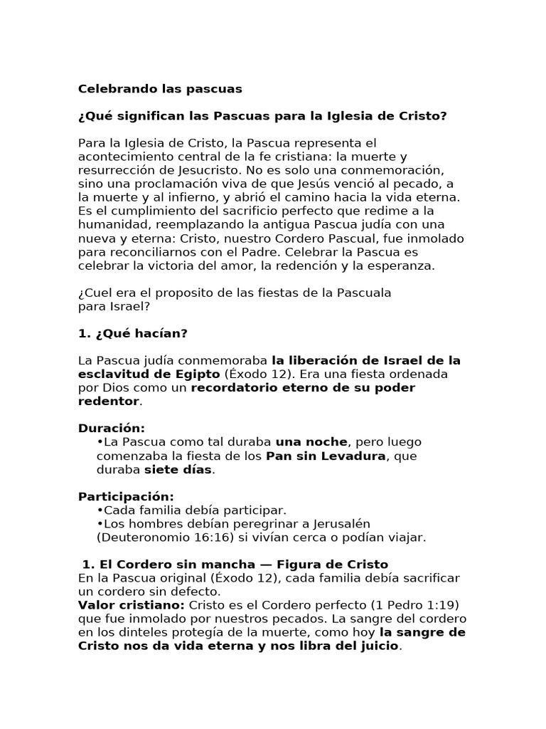 Significado de la Pascua en Cristo | PDF | Pascua de Resurrección ...